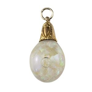 14 Karat Yellow Gold Floating Opal Pendant #20197